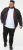 D555 Rudy Showerproof Fleece Lined Jacket With Packaway Hood - Black - Jakne - Muške Jakne Veliki Brojevi