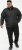 D555 Rudy Showerproof Fleece Lined Jacket With Packaway Hood - Black - Jakne - Muške Jakne Veliki Brojevi
