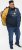 D555 FELIPE Zip Through Padded Gilet With Contrast Colour Lining And Rubber Badge Navy - Jakne - Muške Jakne Veliki Brojevi