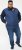 D555 FELIPE Zip Through Padded Gilet With Contrast Colour Lining And Rubber Badge Navy - Jakne - Muške Jakne Veliki Brojevi