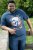 D555 NEAL Skull With Flames Printed Crew Neck T-Shirt Navy/Blue Twist - Majice Kratkih Rukava - Muške Majice Kratkih Rukava Veliki Brojevi 