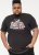 D555 LORNE Motor Bike Splatter Printed Crew Neck T-Shirt Washed Black - Majice Kratkih Rukava - Muške Majice Kratkih Rukava Veliki Brojevi 