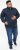 D555 SWANN Quarter Neck Sweatshirt With Quilted Top Panel Navy - Puloveri & dukserice - Muške Puloveri & dukserice veliki brojevi