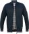 D555 ABERDARE Knitted Zip Through Sweater With Bonded Check Lining Navy Marl - Puloveri & dukserice - Muške Puloveri & dukserice veliki brojevi