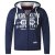 D555 Thurston Full Zip Hoodie Navy - Puloveri & dukserice - Muške Puloveri & dukserice veliki brojevi