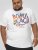 D555 SYDNEY Multi Coloured Bondi Beach Printed T-Shirt White - Majice Kratkih Rukava - Muške Majice Kratkih Rukava Veliki Brojevi 