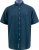 D555 Pontefract Jacquard Linen Mix Short Sleeve Shirt With Button Down Navy - Košulje - Muške Košulje Veliki Brojevi