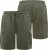 D555 Wigan 1 Elasticated Waist Fleece Cargo Shorts Khaki - Sportske hlače & kratke - Muške Trenirke Veliki Brojevi
