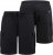 D555 Wigan 2 Elasticated Waist Fleece Cargo Shorts Black - Sportske hlače & kratke - Muške Trenirke Veliki Brojevi