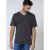 D555 Signature V-neck T-shirt Charcoal - Majice Kratkih Rukava - Muške Majice Kratkih Rukava Veliki Brojevi 