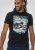D555 Knowle Detroit Motor Bike Printed Crew Neck T-Shirt Navy - Majice Kratkih Rukava - Muške Majice Kratkih Rukava Veliki Brojevi 
