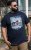 D555 Knowle Detroit Motor Bike Printed Crew Neck T-Shirt Navy - Majice Kratkih Rukava - Muške Majice Kratkih Rukava Veliki Brojevi 