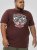 D555 Loughborough Official Gas Monkey Crew Neck T-Shirt Burgundy Black Twist - Majice Kratkih Rukava - Muške Majice Kratkih Rukava Veliki Brojevi 