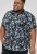 D555 Halifax AOP Hawaiian Print Short Sleeve Polo Blue - Majice Kratkih Rukava - Muške Majice Kratkih Rukava Veliki Brojevi 