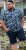 D555 Halifax AOP Hawaiian Print Short Sleeve Polo Blue - Majice Kratkih Rukava - Muške Majice Kratkih Rukava Veliki Brojevi 