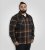 D555 Aldershot Long Sleeve Heavy Shacket Overshirt Tan/Navy Check - Košulje - Muške Košulje Veliki Brojevi