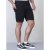 D555 Jude Stretch Denim Shorts Black - Kratke hlače - Muške Kratke Hlače Veliki Brojevi 