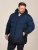 D555 Hank Ripstop Contrast Panelled Padded Hooded Jacket Tamnoplava - Jakne - Muške Jakne Veliki Brojevi