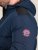 D555 Hank Ripstop Contrast Panelled Padded Hooded Jacket Tamnoplava - Jakne - Muške Jakne Veliki Brojevi