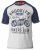 D555 HIRALDO T-Shirt Grey/Navy - Majice Kratkih Rukava - Muške Majice Kratkih Rukava Veliki Brojevi 
