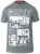 D555 RUEBEN NY City Print T-Shirt Khaki - Majice Kratkih Rukava - Muške Majice Kratkih Rukava Veliki Brojevi 