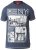 D555 RUEBEN NY City Print T-Shirt Denim - Majice Kratkih Rukava - Muške Majice Kratkih Rukava Veliki Brojevi 