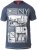 D555 RUEBEN NY City Print T-Shirt Denim - Majice Kratkih Rukava - Muške Majice Kratkih Rukava Veliki Brojevi 