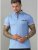 D555 Journey Fine Melange Polo Blue - Polo majice - Muške Polo Majice Veliki Brojevi