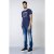 D555 Hatter T-shirt Navy - Majice Kratkih Rukava - Muške Majice Kratkih Rukava Veliki Brojevi 