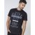 D555 Phillip T-shirt Black - Majice Kratkih Rukava - Muške Majice Kratkih Rukava Veliki Brojevi 