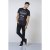 D555 Phillip T-shirt Black - Majice Kratkih Rukava - Muške Majice Kratkih Rukava Veliki Brojevi 
