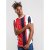 D555 Bancroft T-shirt Red/Navy - Majice Kratkih Rukava - Muške Majice Kratkih Rukava Veliki Brojevi 