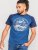 D555 Porter Raglan Sleeve Printed T-Shirt Blue - Majice Kratkih Rukava - Muške Majice Kratkih Rukava Veliki Brojevi 