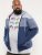 D555 Columbus Cut And Sew Panelled Zip Through Hoody Blue - Puloveri & dukserice - Muške Puloveri & dukserice veliki brojevi
