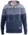 D555 Columbus Cut And Sew Panelled Zip Through Hoody Blue - Puloveri & dukserice - Muške Puloveri & dukserice veliki brojevi