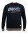 D555 Marlow Printed Crew Neck Sweatshirt Navy - Puloveri & dukserice - Muške Puloveri & dukserice veliki brojevi