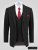 D555 Ted 4 Way Stretch Tailored Suit Jacket Crna - Odijela - Muška Odijela Veliki Brojevi