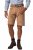JP1880 Premium Goat Suede Staghorn Embroidery Shorts Leather Brown - Kratke hlače - Muške Kratke Hlače Veliki Brojevi 