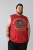 Kam Jeans 5763 Hawaii Surf Vest Sleeveless T-Shirt Washed Red - Majice Kratkih Rukava - Muške Majice Kratkih Rukava Veliki Brojevi 