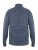 D555 Wilmington Zipper And Button Neck Sweater Blue - Puloveri & dukserice - Muške Puloveri & dukserice veliki brojevi
