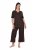 Ulla Popken 806944 Pidžama kratkih rukava Smeđa - Pidžame/Loungewear - 