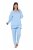 Ulla Popken 810592 Pidžama s čipkom Svijetloplava - Pidžame/Loungewear - 