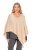 Ulla Popken Knit Pointed Hem Poncho Nature Melange - Puloveri & dukserice - 