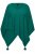 Ulla Popken Knit Pointed Hem Poncho Emerald Green - Puloveri & dukserice - 
