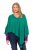 Ulla Popken Knit Pointed Hem Poncho Emerald Green - Puloveri & dukserice - 