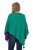 Ulla Popken Knit Pointed Hem Poncho Emerald Green - Puloveri & dukserice - 