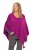 Ulla Popken Knit Pointed Hem Poncho Berry - Puloveri & dukserice - 