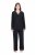 Ulla Popken 823030 Pidžama s košuljnim ovratnikom Crna - Pidžame/Loungewear - 