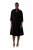 Ulla Popken 823290 Midi haljina s V-izrezom Crna - Midi haljine - Ženske midi haljine plus size
