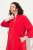 Ulla Popken 823290 Haljina A-kroja s džepovima Crvena - Midi haljine - Ženske midi haljine plus size